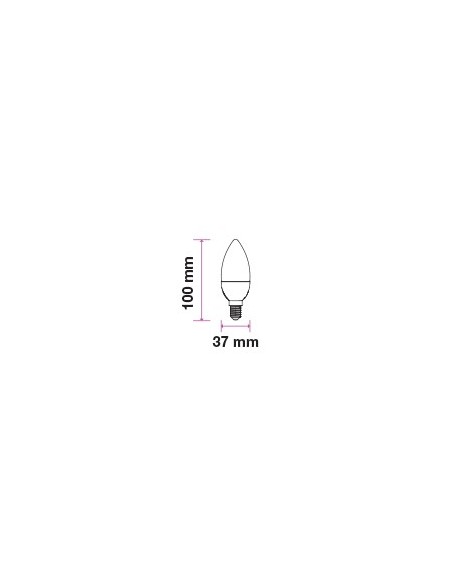 V-TAC VT-1854D 4213 Lampadina LED E14 6W Candela 2700K Dimmerabile