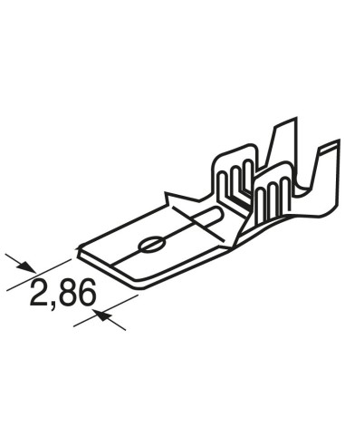 Faston maschio 2,86mm