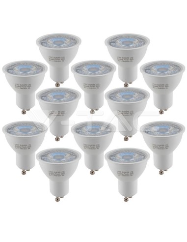 V-TAC PRO VT-275-12 10812 Set van 12 LED-spots Samsung Chip GU10 5W 38° Heldere afdekking 3000K