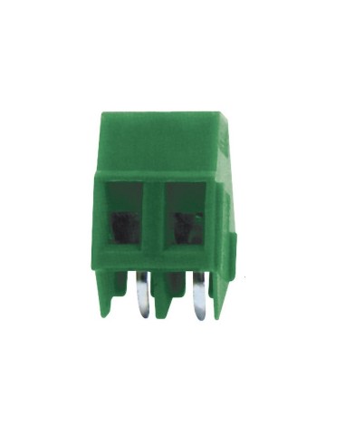 Carriage terminal, 35° bent, 2-pole, 5mm pitch, for printed circuit boards