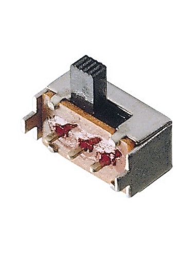 Interruptor deslizante SPDT ON-ON 90° para PCB, 30Vdc 03A - Lup Fung SKB-12F03-G4-NS