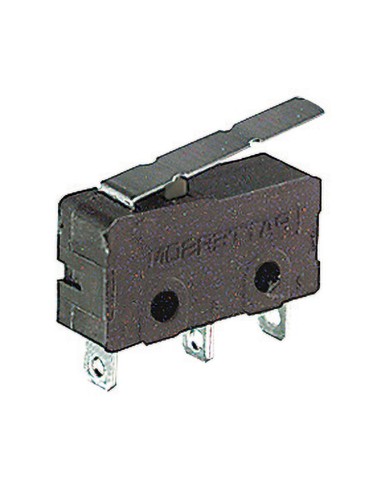 Limit switch with lever 26mm, solder terminals, 125V 3A