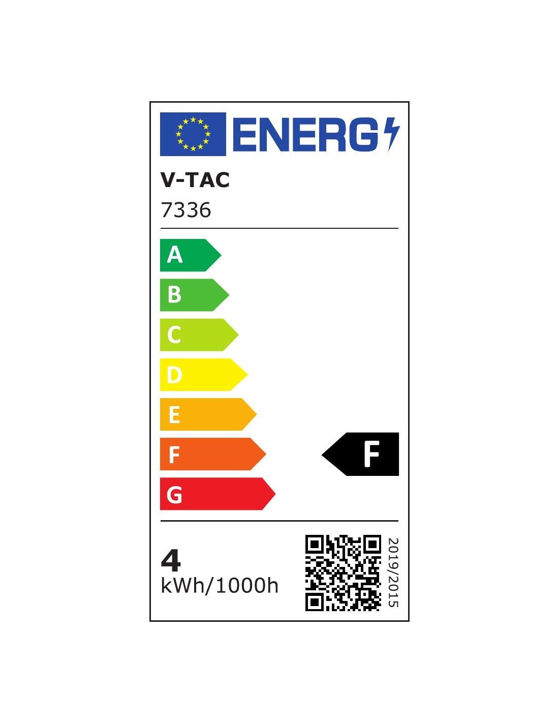 V-TAC VT-2263 Ampoule LED décorative E27 4W Filament en forme de