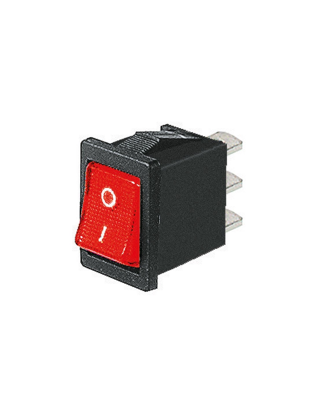 Interrupteur à bascule unipolaire SPST ON-OFF avec bouton lumineux