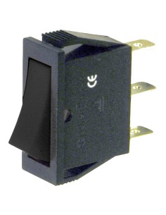 Interrupteur inverseur unipolaire SPDT ON-ON avec bornes à vis, trou de  montage Ø12mm, 250V 10A