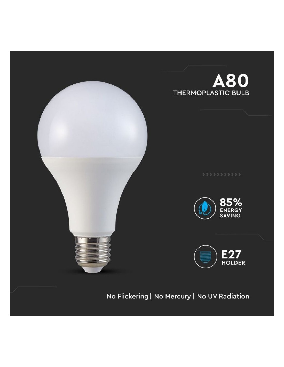 V-TAC PRO VT-233 LED Chip Bulb Samsung E27 20W A+ A80