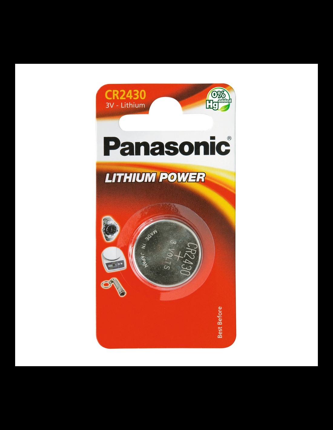 Blister de 1 pile bouton lithium 3V Panasonic - CR2430, DL2430