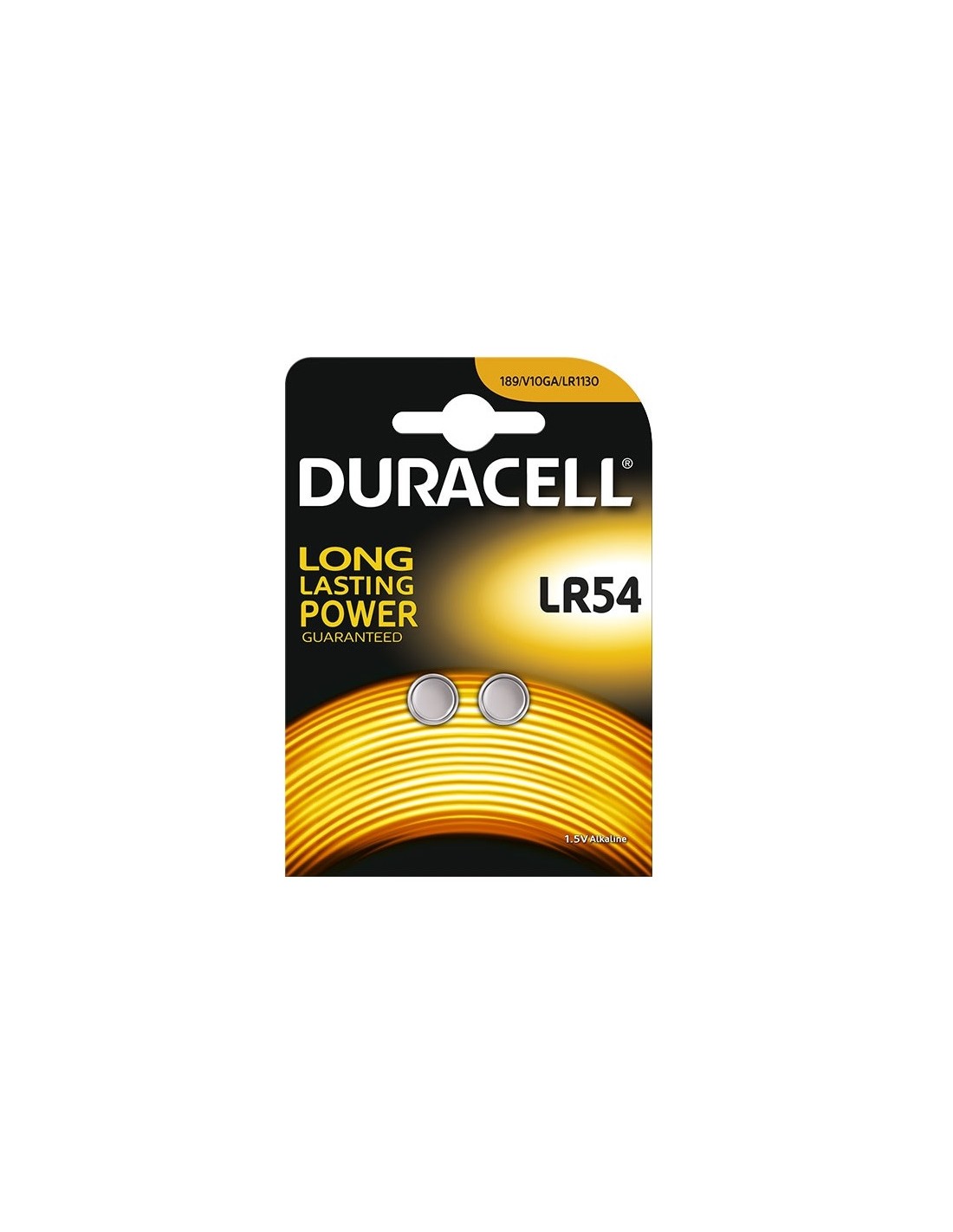 Blister 2 pile bouton LR54 alcaline Duracell