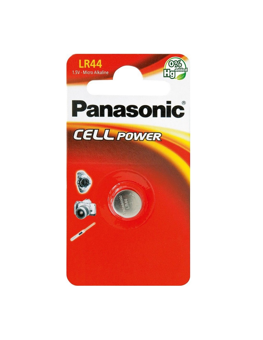 Blister de 1 pile bouton Alkaline 1,5V Panasonic - LR44, RW82, A76, 157