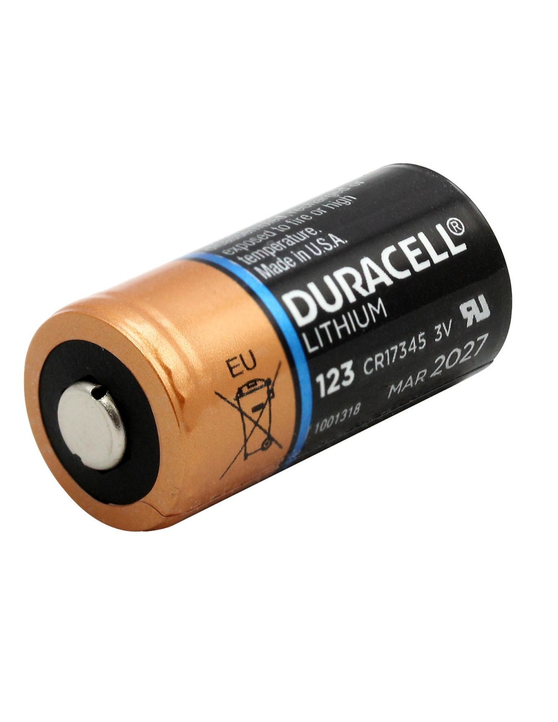 Pile au lithium Duracell 3V 1500mAh - CR123, CR123A, CR17345