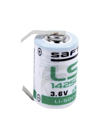 Pile lithium - chlorure de thionyle (li-socl2) 3.6V 1.2Ah avec languettes à  souder Saft