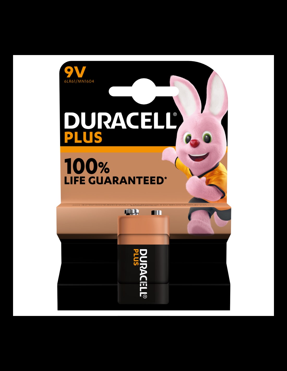 Pile 6LR61 Duracell Plus 9V alcaline