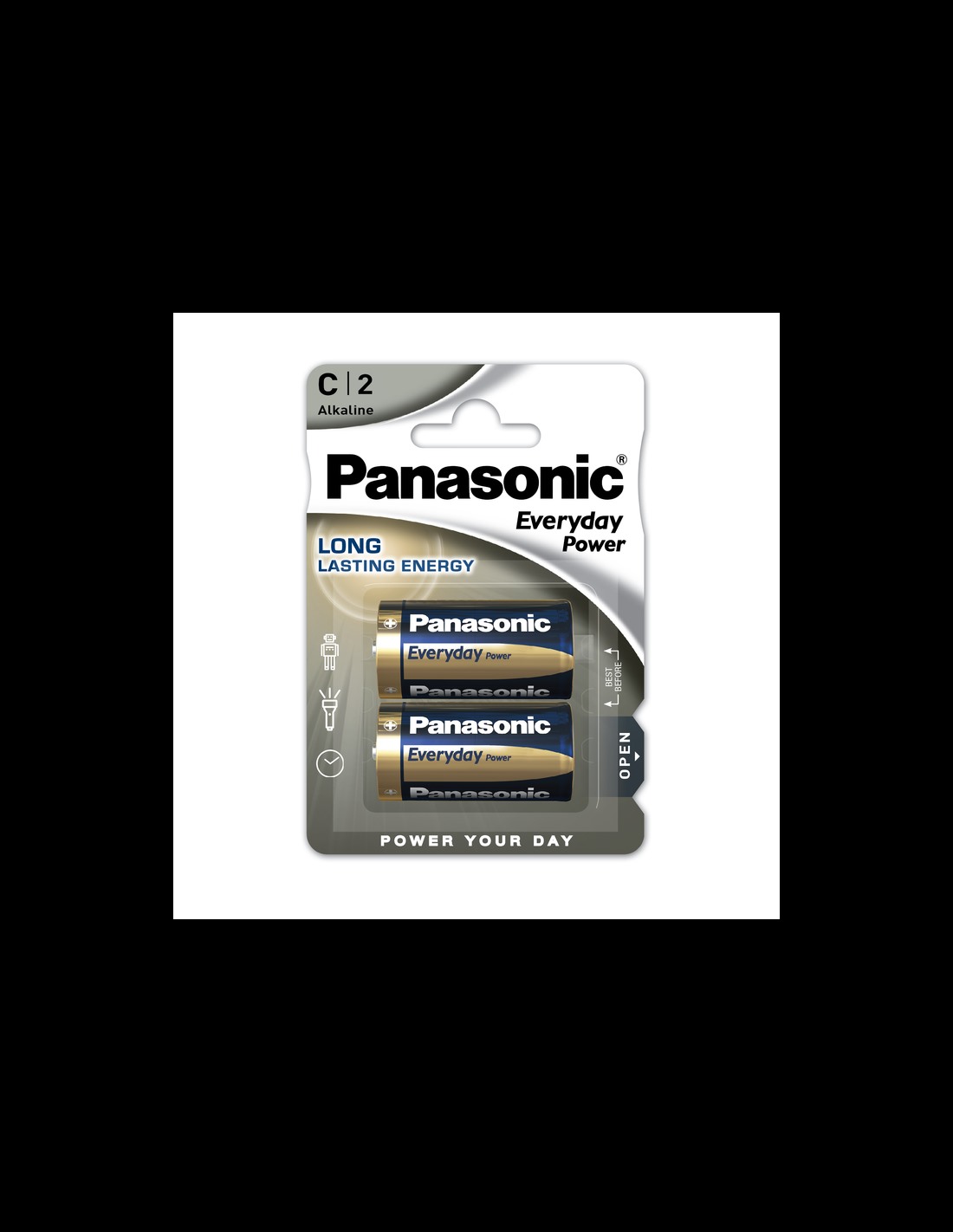 Blíster 2 pilas alcalinas C/LR14 Everyday Power Panasonic