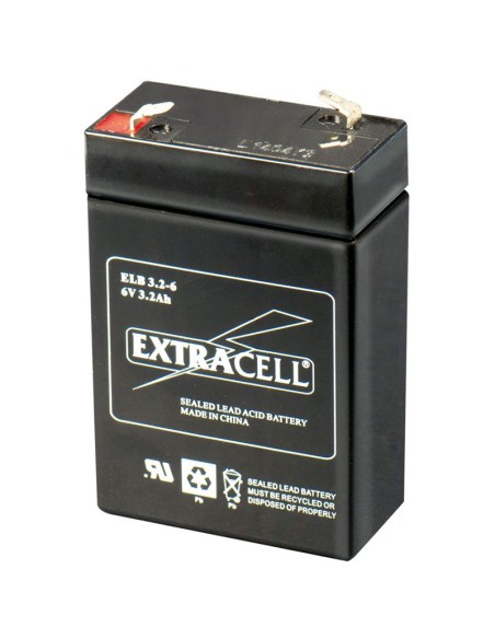 Batteria AGM 6V 3.2Ah al Piombo Ricaricabile Ermetica Ricambio per