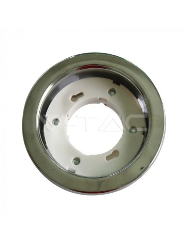 V-TAC VT-715 3677 Portafaretto LED da Incasso Rotondo GX53 Colore Cromato