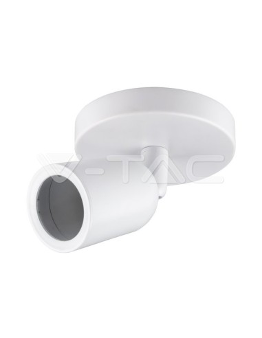 V-TAC VT-823 7980 LED spotlight holder Surface Mounted Round with GU10 pivoting arm White