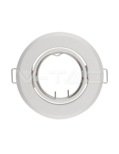 V-TAC VT-817 8938 Confezione da 2 portafaretti LED orientabili da Incasso Rotondo GU10 Colore Bianco