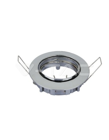 V-TAC VT-779 3589 Round Adjustable Recessed LED Spotlight GU10 Chrome Colour