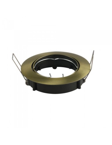 V-TAC VT-779RD 8579 Round adjustable recessed LED spotlight GU10 and GU5.3 (MR16) Colour Satin Gold