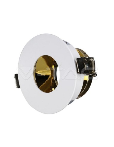 V-TAC VT-873 3158 Ronde GU10 Inbouw LED Spotlight Wit met Gouden Binnenkant