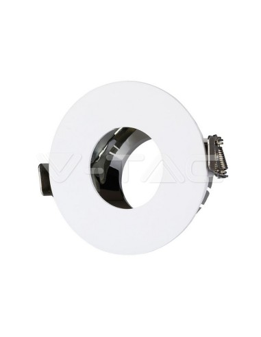 V-TAC VT-873 3160 Round GU10 Adjustable Recessed LED Spotlight White with Chrome Finish