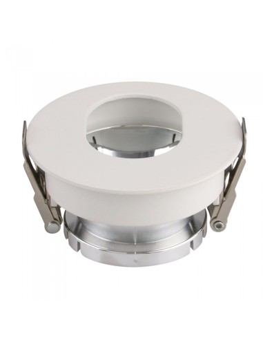 V-TAC VT-874 3164 Round Adjustable Recessed LED Spotlight with Oval Hole GU10 White Colour with Chrome Finish