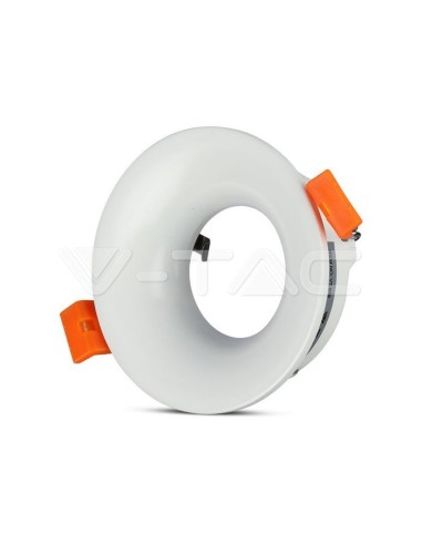 V-TAC VT-876 3169 Portafaretto LED da Incasso Rotondo GU10 Colore Bianco