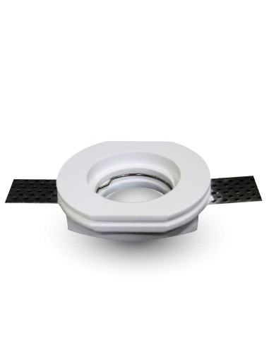 V-TAC VT-764 3650 Round Recessed LED Spotlight GU10 Plaster Body White