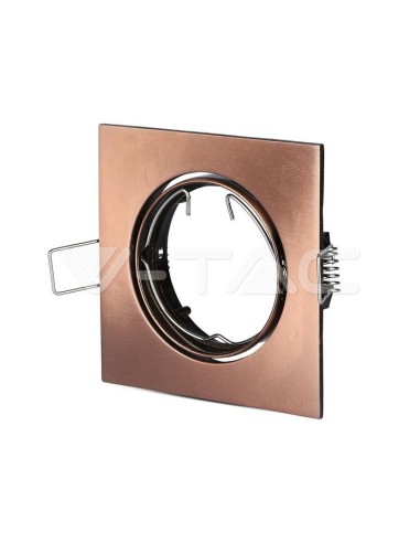 V-TAC VT-779SQ 8582 Square Adjustable Recessed LED Spotlight GU10 Bronze Colour