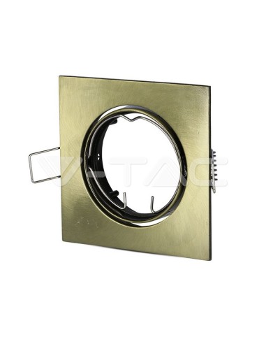 V-TAC VT-779SQ 8581 Square Adjustable Recessed LED Spotlight GU10 Gold Colour