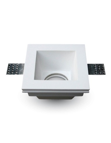 V-TAC VT-763 3649 Square Recessed LED Spotlight GU10 Plaster Body White