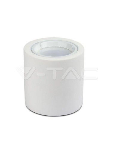 V-TAC VT-716 3667 Surface Mount LED Spotlight Holder Round GU10 Plaster Body White