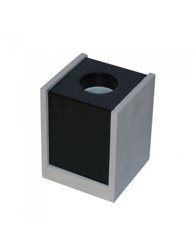 V-TAC VT-860 3143 Square Surface Mount LED Spotlight Holder GU10 Grey Concrete Body and Black Metal Finish