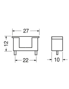 2 x Porte-fusible 5x20 horizontal pour circuit imprime FUS5H