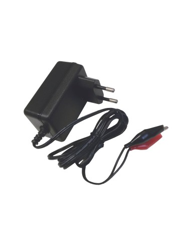 6V 1A sealed lead-acid battery charger with crocodile connectors