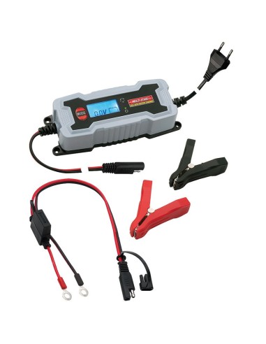 Automatic battery charger for lead-acid car and motorbike batteries 6V/12V 3.8A with alligator clip connectors - Victory