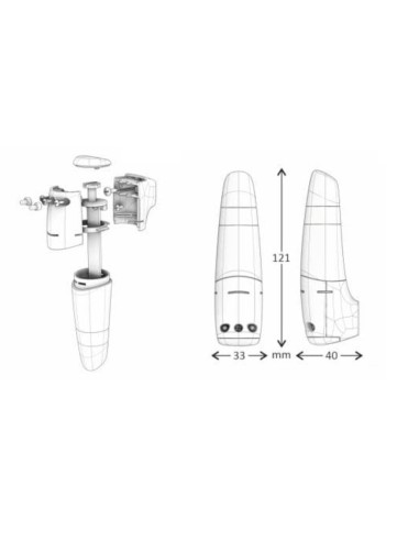 Lampeggiante led Vega 12V AC/DC, orientabile a 360° - Tecno Automazione  LMPVY5TN