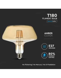 V-TAC VT-1885D 4364 Bombilla LED E27 4W A60 Filamento 2700K Regulable