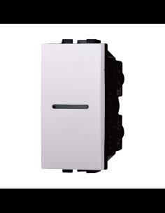 Modulo interruttore serie Space, bianco, compatibile con serie BTicino  Living - Ettroit LB0501
