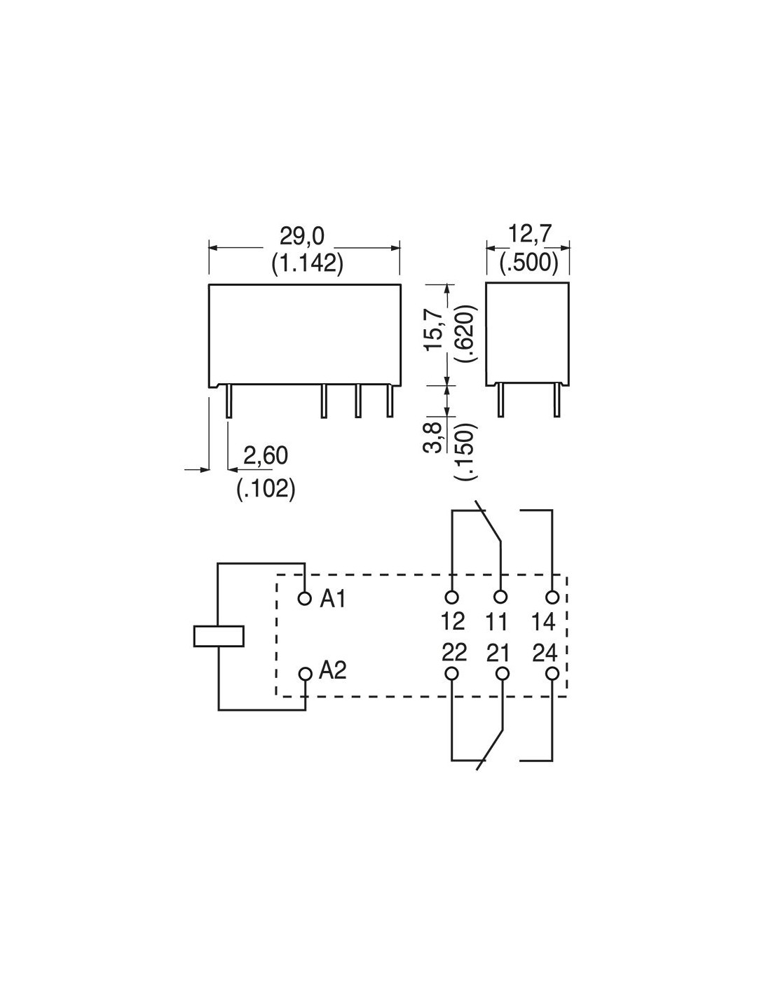 TE Connectivity RTE24730 230V 8A DPCO Relay RTE24