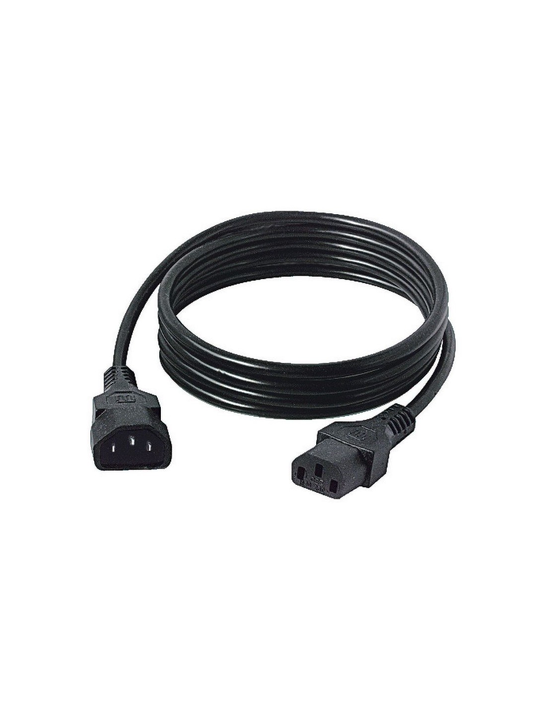 Câble alimentation électrique couleur noir prise C8 2,5A 250V de 1,8 m