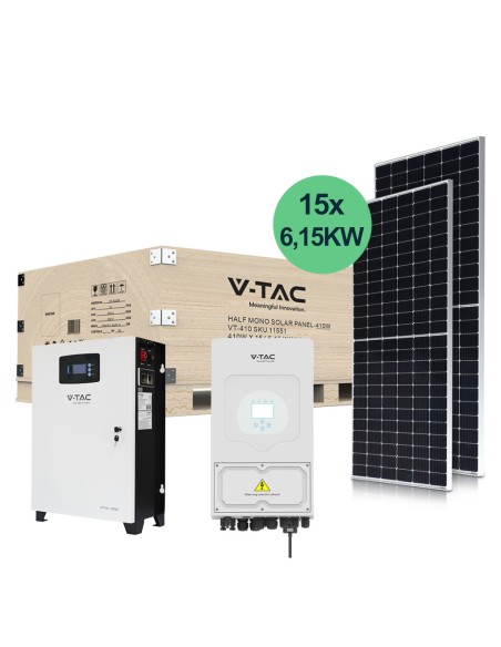 Kit photovoltaïque 6kW avec batterie LiFePo4 51.2V 200Ah 10.24 kWh