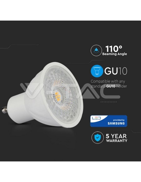 VT-247 Faretto LED GU10 6W Spotlight SMD Chip Samsung V-Tac Pro