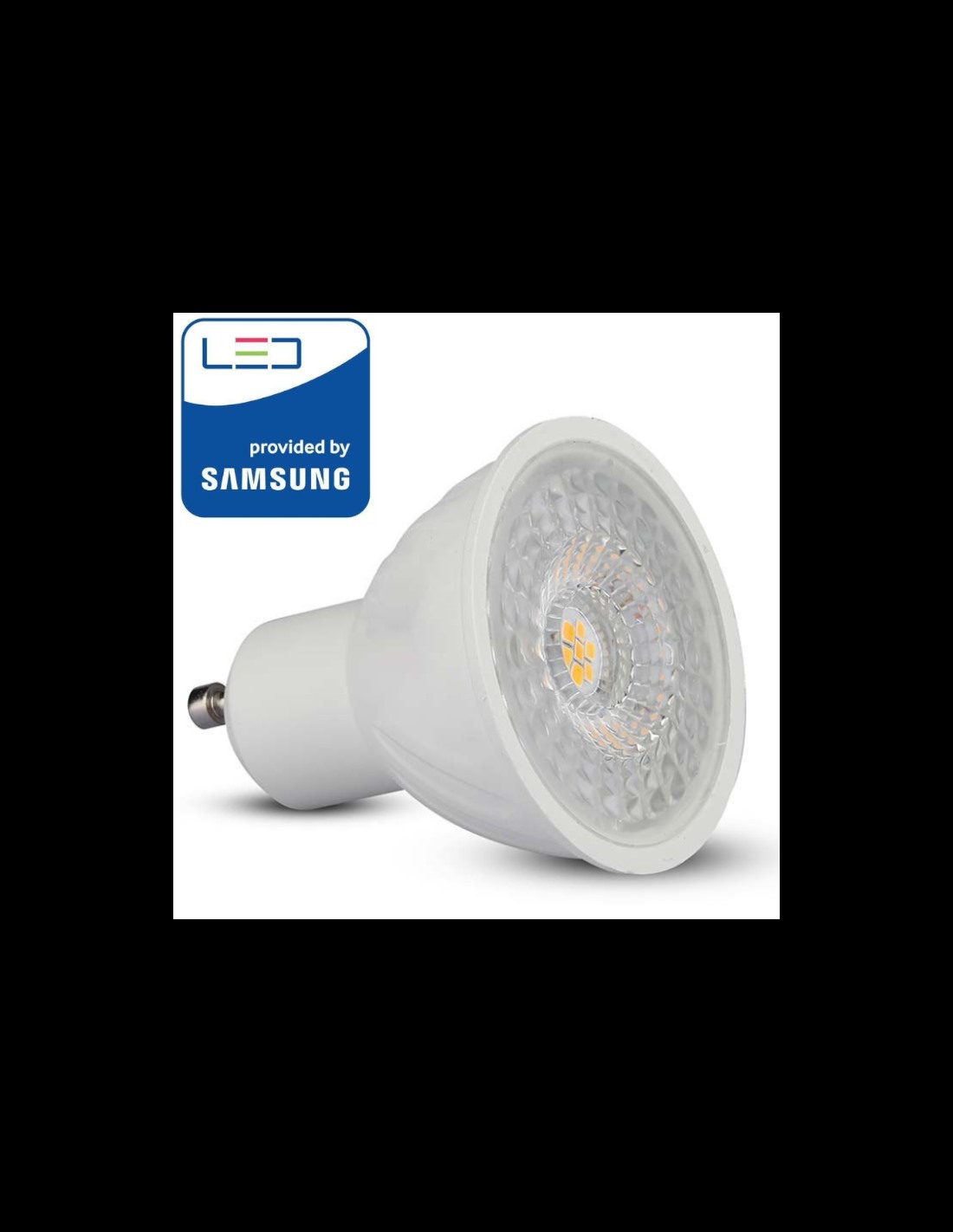 V-TAC PRO VT-247D Lampadina spot led faretto chip samsung SMD 6W  dimmerabile GU10 bianco naturale 4000K - SKU 21199