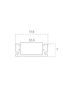 Profilo in alluminio per strisce led, bianco, 2000x30x20mm, lineare,  copertura satinata - V-TAC 3371 VT-8118