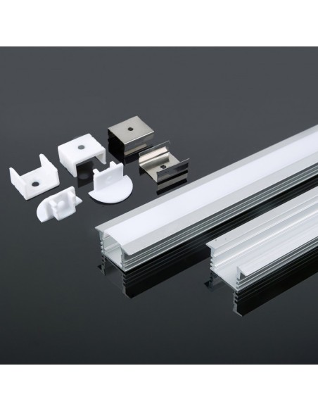 Perfil Aluminio EMPOTRABLE Tira LED