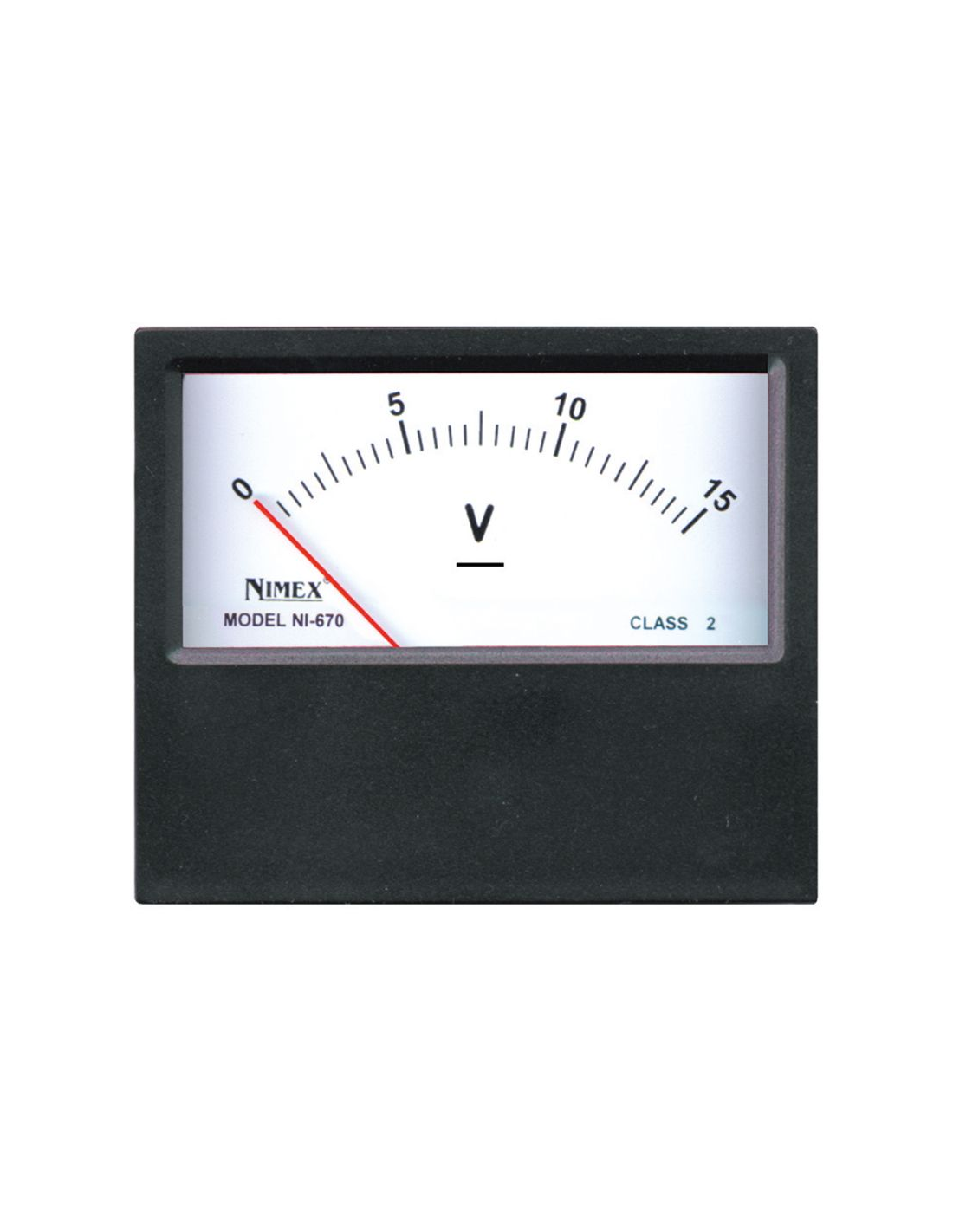 Voltmètre analogique, pour tension continue, 44x44mm, gamme 300V