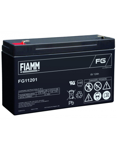 Batterie au plomb 6V 12Ah - Fiamm FG11201