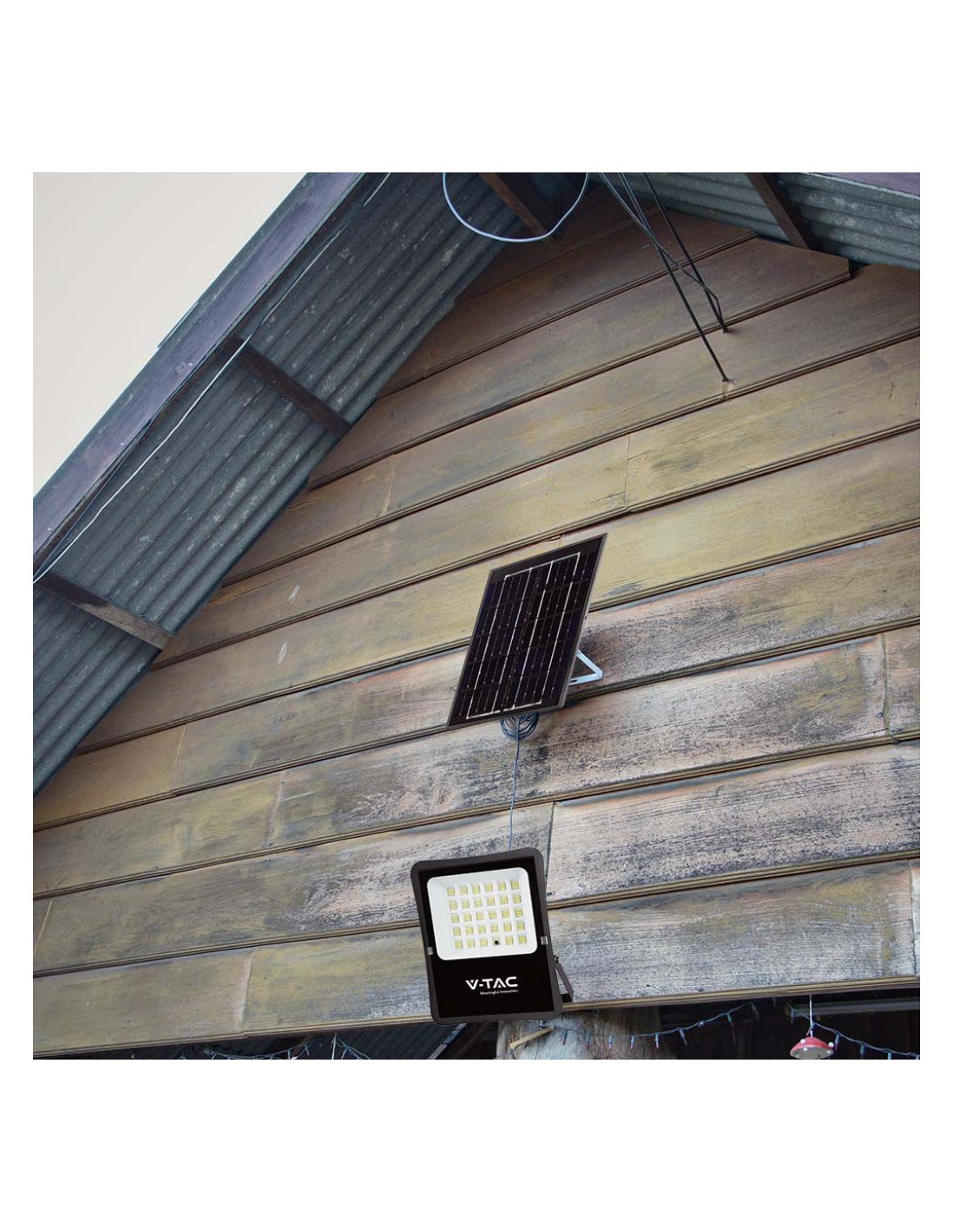 V-TAC Faro Led Flood Light Con Pannello Solare 200W Freddo 6000K IP65 - A2Z  WORLD SRL - A2Z WORLD SRL