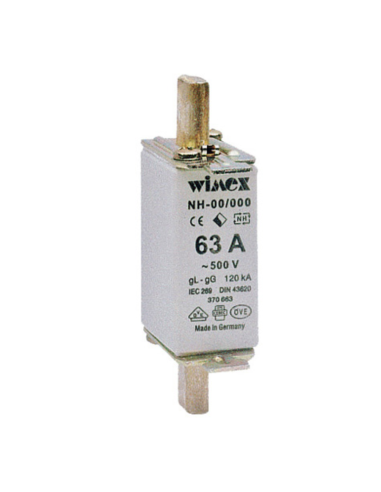 Fusible NH 000, disparo retardado, 500V 25A, uso gG - Wimex 5500025